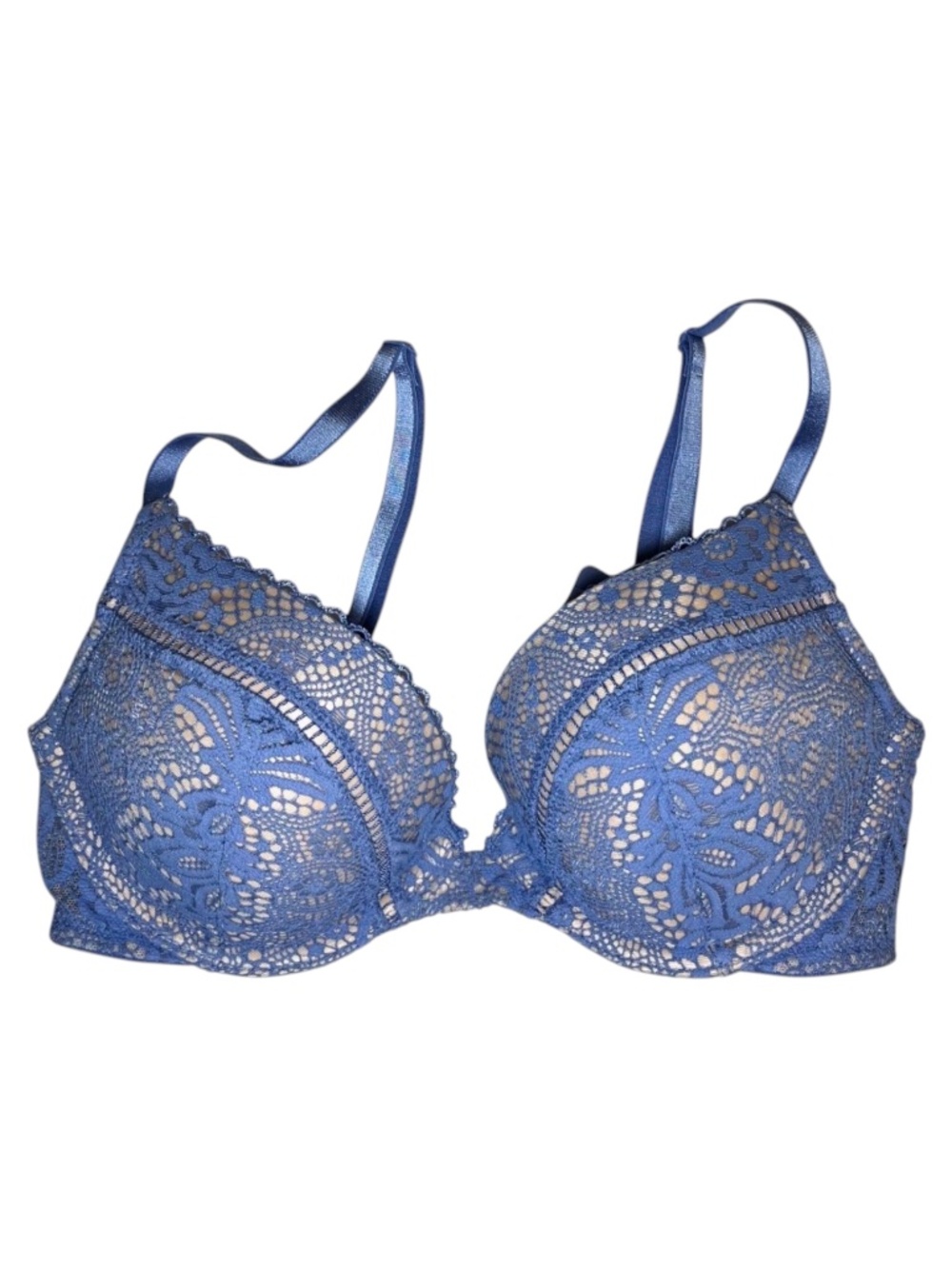 Victoria's Secret Lace Bombshell Bra in a blue-lavender shade - Picture 2 of 7